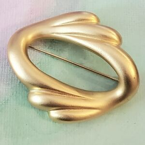 Retro 90s Brooch Matte Gold Ks